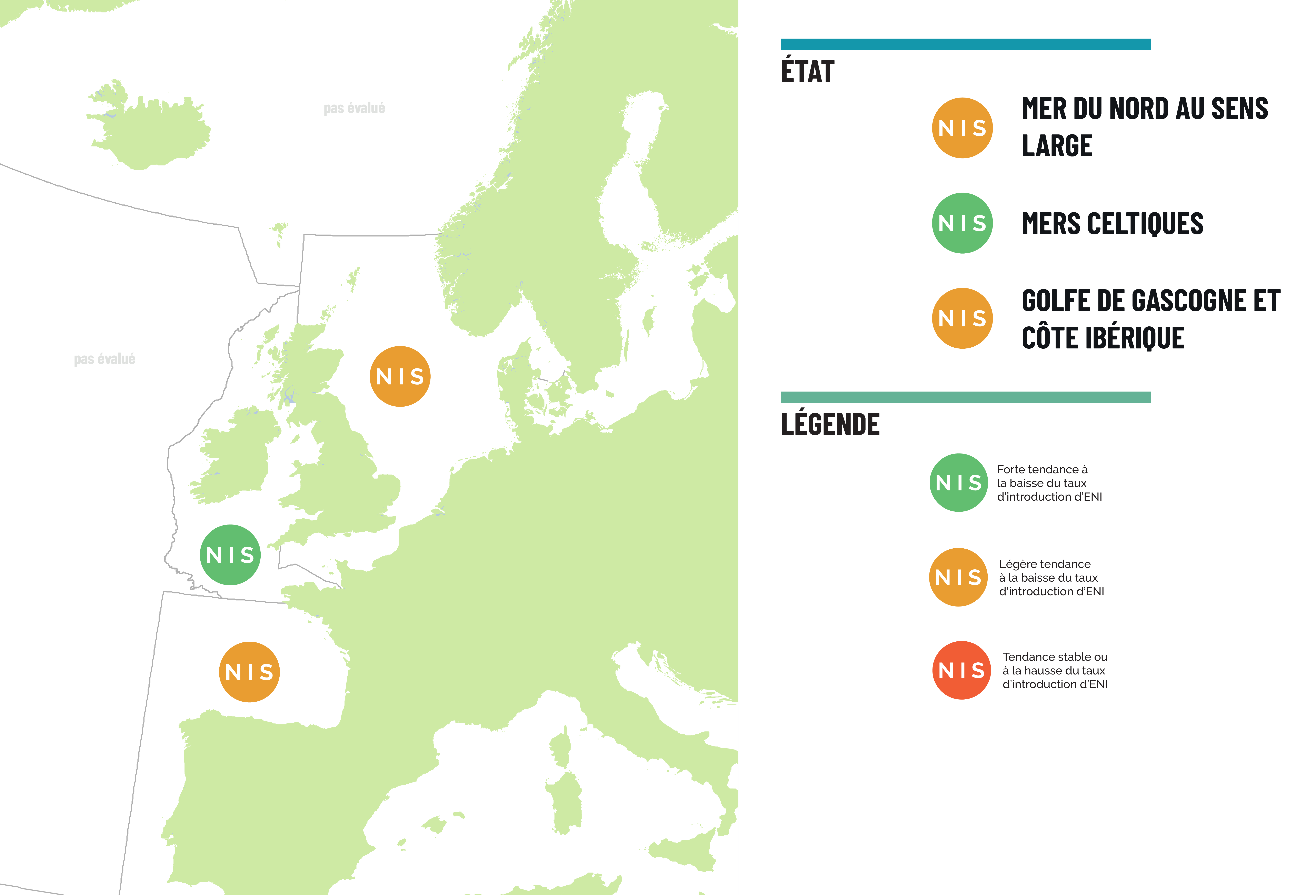 Figure 2.3 : Tendances des introductions d’espèces non indigènes (ENI) dans l’Atlantique du Nord-Est