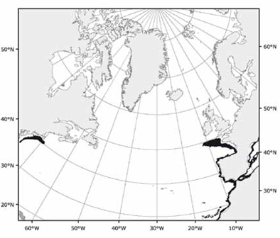 Figure 1: Distribution of gulper shark Centrophorus granulosus (Ebert and Stehmann, 2013).