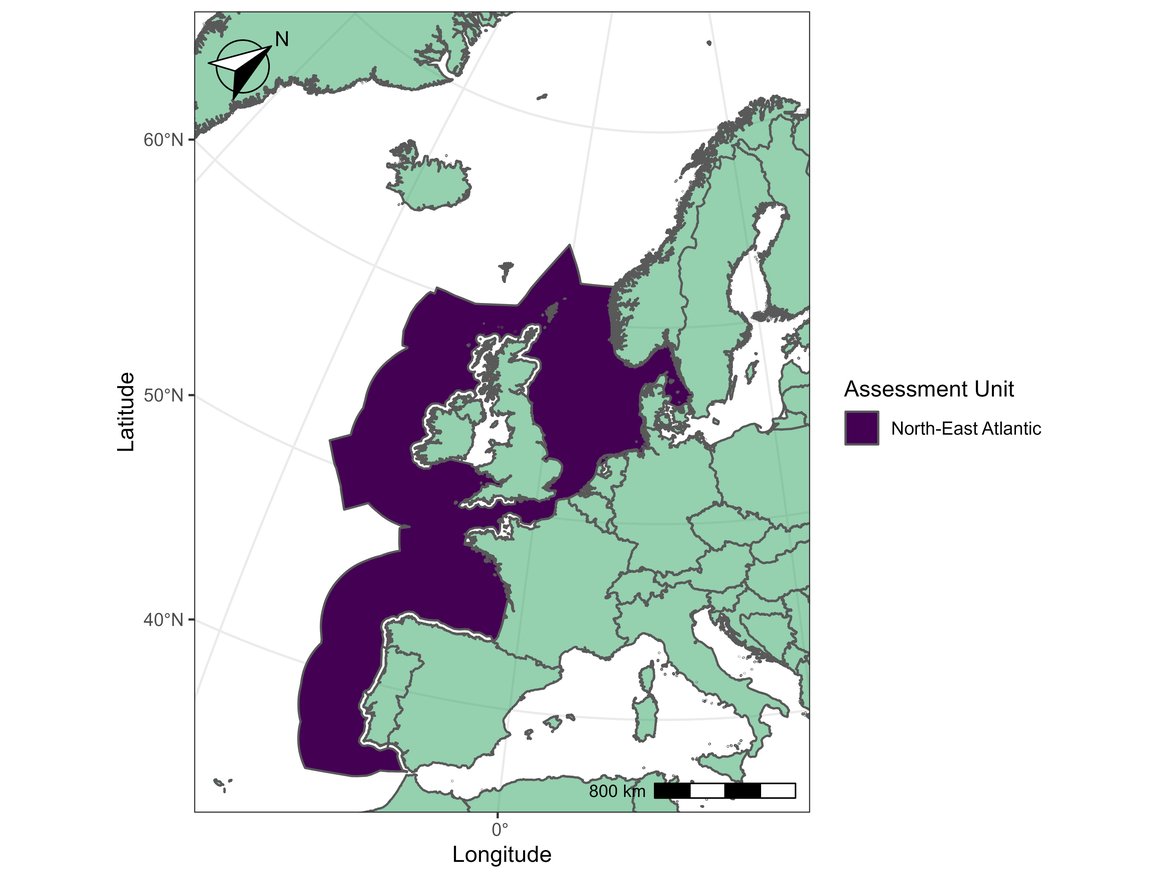 Figure e: Assessment units for offshore bottlenose dolphins.