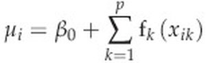 Formula b: Generalized additive modelling with splines.