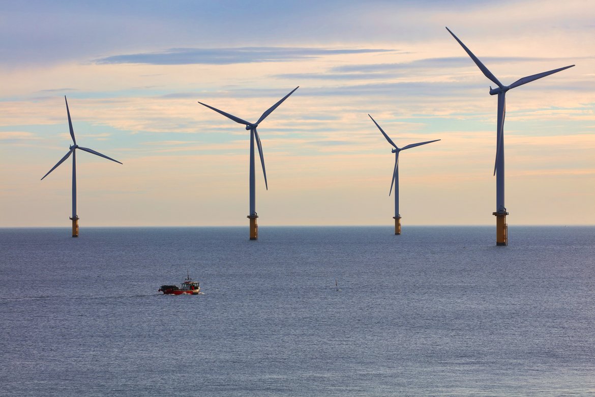 Offshore wind turbines off the North-East Coast of the United Kingdom. © Colin Ward