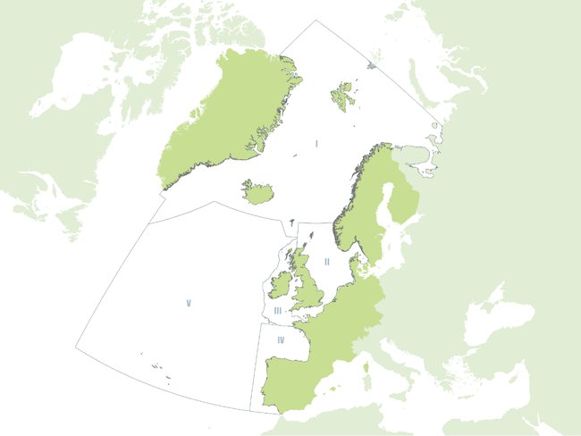 Figure 1: The North-East Atlantic; Source: OSPAR Commission 2020