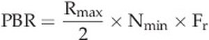 Formula a: Calculation of PBR.