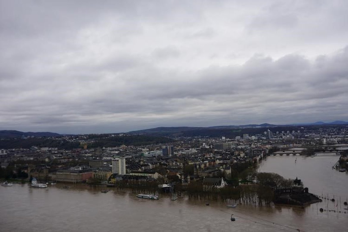 Figure 3.5.7: Confluence of Mosel in Rhine at Koblenz (ICBR)