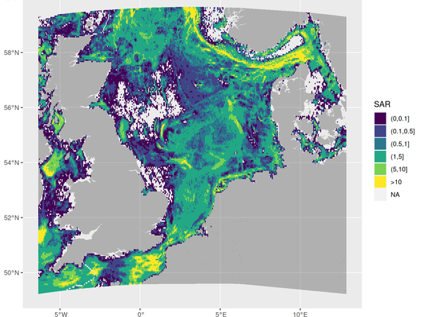 Condition of Benthic Habitat Communities: Margalef diversity in Region II (Greater North Sea)